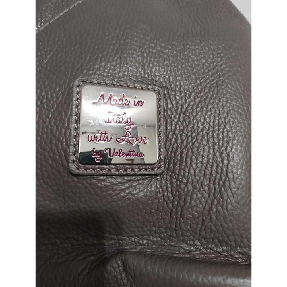 Valentina Made in Italy Sling Pebbled Leather Backpack Bag In Taupe NWT - Picture 7 of 11